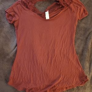 Maroon Short sleeve Top